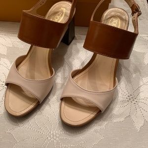 Tod's Sandal Block Heel - Two Tone  38